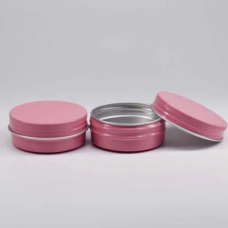 Round Tin Can Aluminum Lip Balm Screw Top Round Steel Tins 120ml 60ml Custom Box