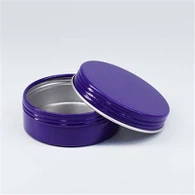 Caja de regalo de aluminio con relieve personalizado de color morado de 25 ml